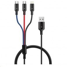 CONNECT IT Wirez 3in1 USB-C & Micro USB & Lightning, 1,2 m CONNECT IT Wirez 3in1 USB-C & Micro USB & Lightning, 1,2 m