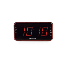 Orava radiobudík s velkým červeným LED displejem, funkce SNOOZE, SLEEP, DIMMER, nabíjení externího zařízení Orava radiobudík s velkým červeným LED displejem, funkce SNOOZE, SLEEP, DIMMER, nabíjení externího zařízení