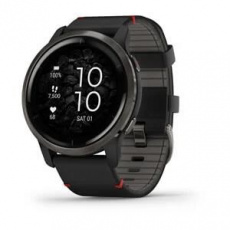 Garmin GPS sportovní hodinky Venu 2 Slate/Black Leather Band Garmin GPS sportovní hodinky Venu 2 Slate/Black Leather Band