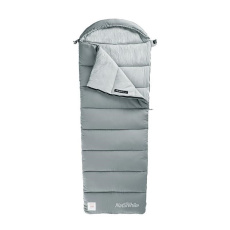 Naturehike pratelný spacák M400 s kapucí 1860g - šedý - levý Naturehike pratelný spacák M400 s kapucí 1860g - šedý - levý
