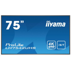 Iiyama ProLite LH7542UHS-B3, 189.2cm (74.5''), black