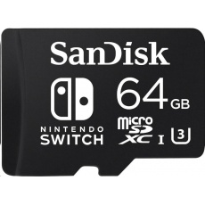 SanDisk MIcroSDXC karta 64GB for Nintendo Switch (R:100/W:90 MB/s, UHS-I, V30, U3, C10, A1) licensed Product SanDisk MIcroSDXC karta 64GB for Nintendo Switch (R:100/W:90 MB/s, UHS-I, V30, U3, C10, A1) licensed Product