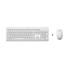 HP 230 Wireless Mouse and Keyboard Combo (White) CZ/SK - bezdrátová klávesnice a myš