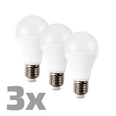 ECOLUX LED žárovka 3-pack, klasický tvar, 12W, E27, 3000K, 270°, 980lm, 3ks v balení