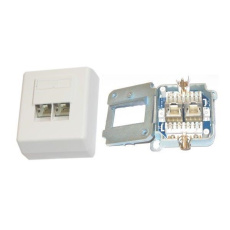 Zásuvka Profi STP 2x RJ45 Cat5E, krone, na omítku Zásuvka Profi STP 2x RJ45 Cat5E, krone, na omítku