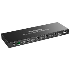 PREMIUMCORD HDMI switch, 4K@60Hz HDMI2.0 KVM 4:1, s dálkovým ovladačem PREMIUMCORD HDMI switch, 4K@60Hz HDMI2.0 KVM 4:1, s dálkovým ovladačem