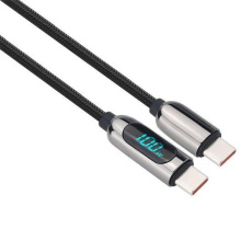 Solight USB-C kabel s displejem, USB-C konektor - USB-C konektor, 100W, 1m Solight USB-C kabel s displejem, USB-C konektor - USB-C konektor, 100W, 1m