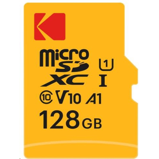 Kodak paměťová micro SD karta 128GB U1 V10 w/adapter Kodak paměťová micro SD karta 128GB U1 V10 w/adapter