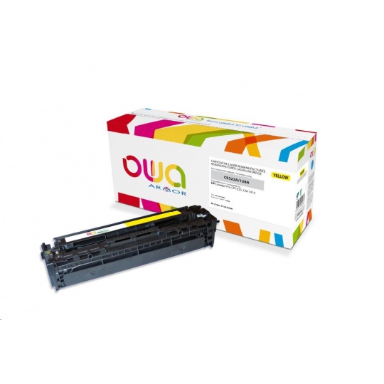 OWA Armor toner pro HP Laserjet Pro CP1525, 1300 Stran, CE322A, žlutá/yellow