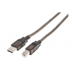 MANHATTAN Kabel USB-A na USB-B, 15m, černá MANHATTAN Kabel USB-A na USB-B, 15m, černá
