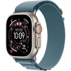 Apple Watch Ultra 3 GPS + Cellular 49mm Natural Titanium Case with Light Blue Alpine Loop - Small Apple Watch Ultra 3 GPS + Cellular 49mm Natural Titanium Case with Light Blue Alpine Loop - Small