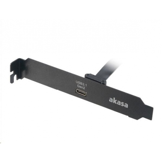 AKASA adaptér MB interní, USB 3.1, PCI závorka s Type-C konektorem, 50 cm bracket