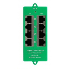 POE injektor aktivní - 4x 1Gb/s, stíněný, svorkovnice, 802.3af/at POE injektor aktivní - 4x 1Gb/s, stíněný, svorkovnice, 802.3af/at