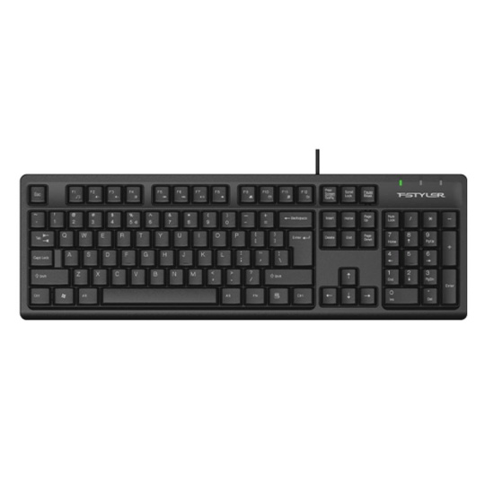 A4tech FK12, multimediální kancelářská klávesnice, CZ/US, USB, černá A4tech FK12, multimediální kancelářská klávesnice, CZ/US, USB, černá