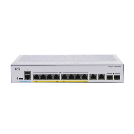 BAZAR - Cisco Catalyst switch C1300-8MGP-2X (4xGbE,4x2,5GbE,2xSFP+,8xPoE+,120W,fanless) - REFRESH - Rozbaleno (Komplet)